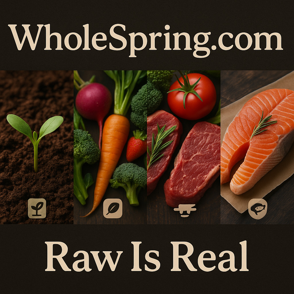 WHOLESPRING Raw Is Real — Fruits, Veggies, Meat & Fish You Can Trace.